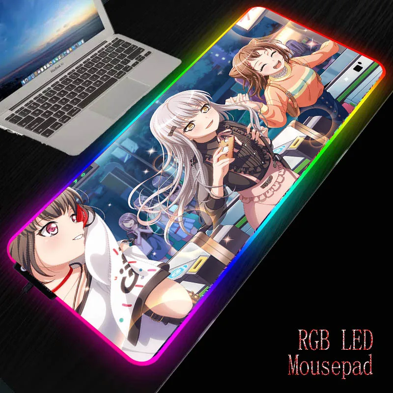 XGZ BanG Dream MinatoYukina Аниме Коврик для мыши игровой коврик большой RGB компьютерный