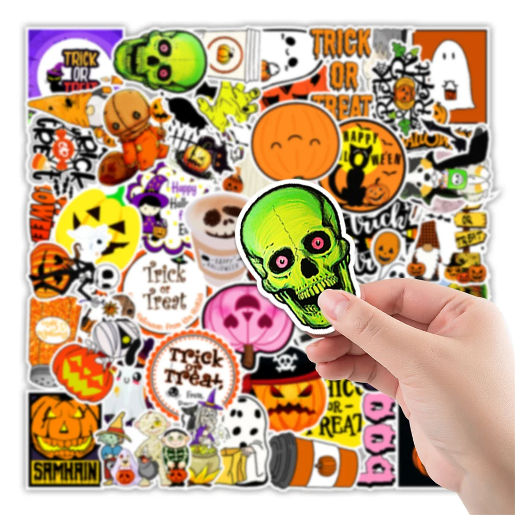 Maleta con dibujos animados de dulce o truco de Halloween, cuaderno de decoraci&oacute;n, pegatina impermeable, juguete, venta al por mayor, 10/30/50-1