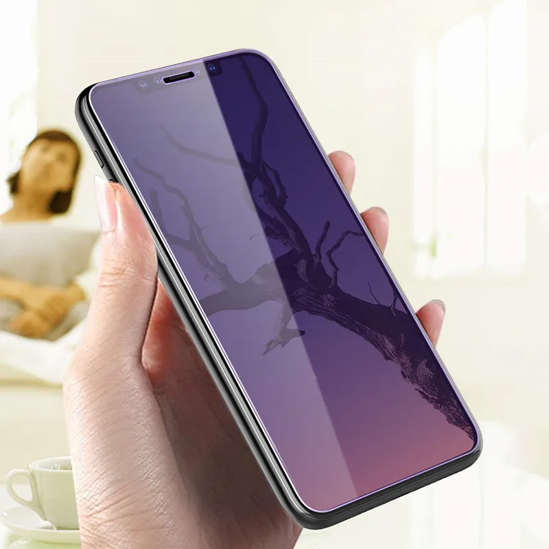 

Verre Trempe Anti Blue Ray Light Screenprotector For iPhone 12 Mini 11 Pro Max 7 8 + X XS XR SE Screen Protector Tempered Glass