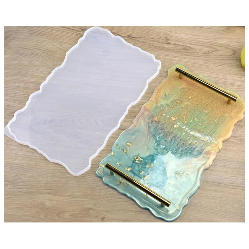 

Crystal Epoxy Resin Mold Rectangular Tray Casting Silicone Mould DIY Crafts Decorations Making Tool