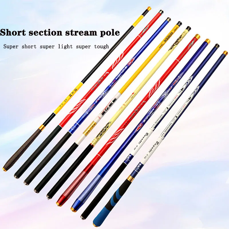 

Carbon Fiber Rock Fishing Rod Telescopic feeder pole Spinning Carp Portable travel ultra light 3.6M 4.5M 5.4M 6.3M 7.2M 2020 NEW