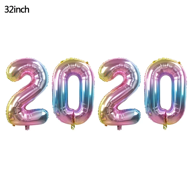 32inch Number Foil Balloon Gold/silver Digit Helium Baloons Happy New Year Christmas Party Decor Globos DIY Home Ornaments