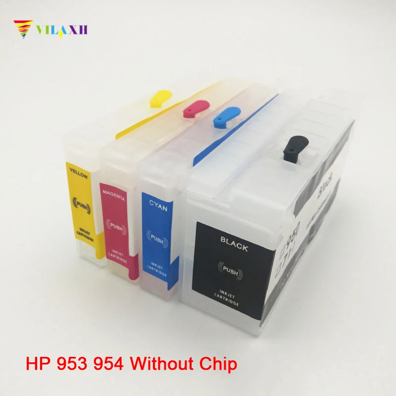Vilaxh 953 953XL пустой многоразовый картридж без чип для hp 952 953 954 955 XL Officejet Pro 8715 8720 8725 8730 8735 8740