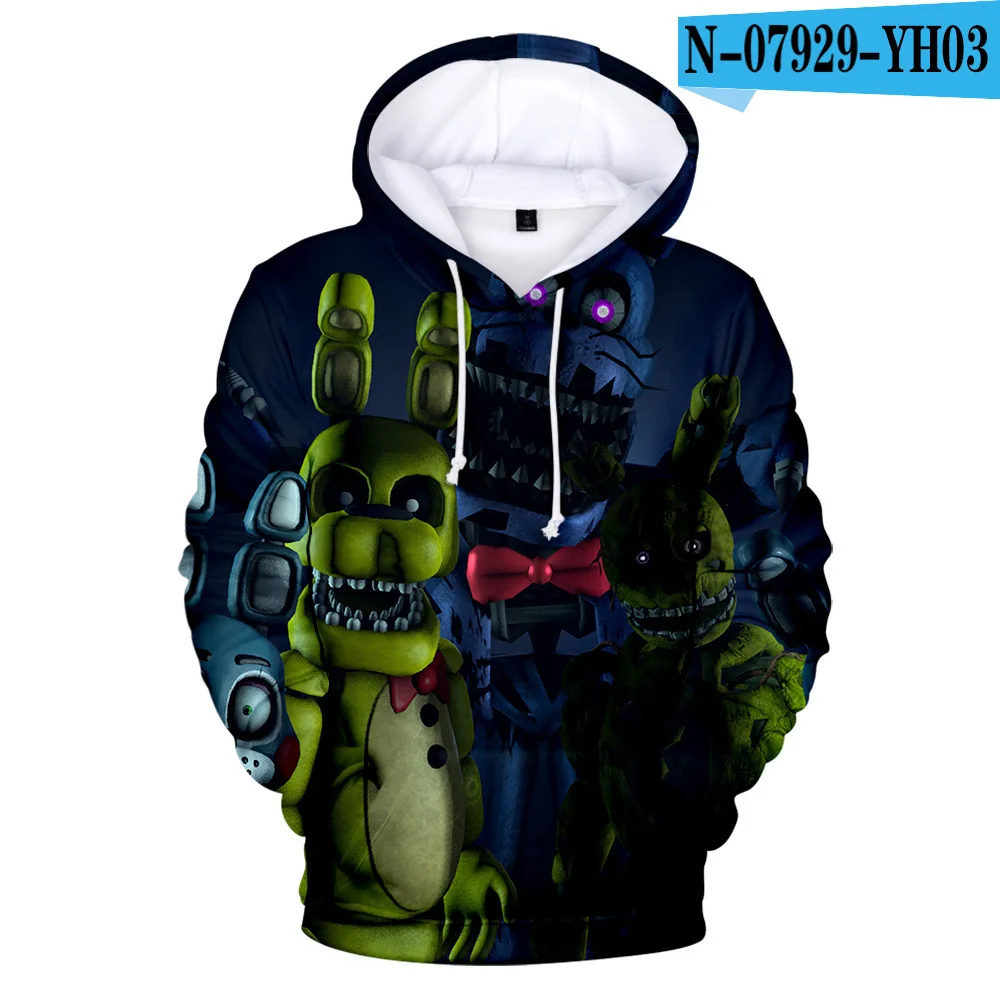 3dwy-1306 Fnaf толстовки Толстовка Five Nights At Freddy's куртка пальто весна Harajuku мультфильм Медведь FNAF Толстовка Женские кофты Fnaf - Цвет: 3dwy-1306