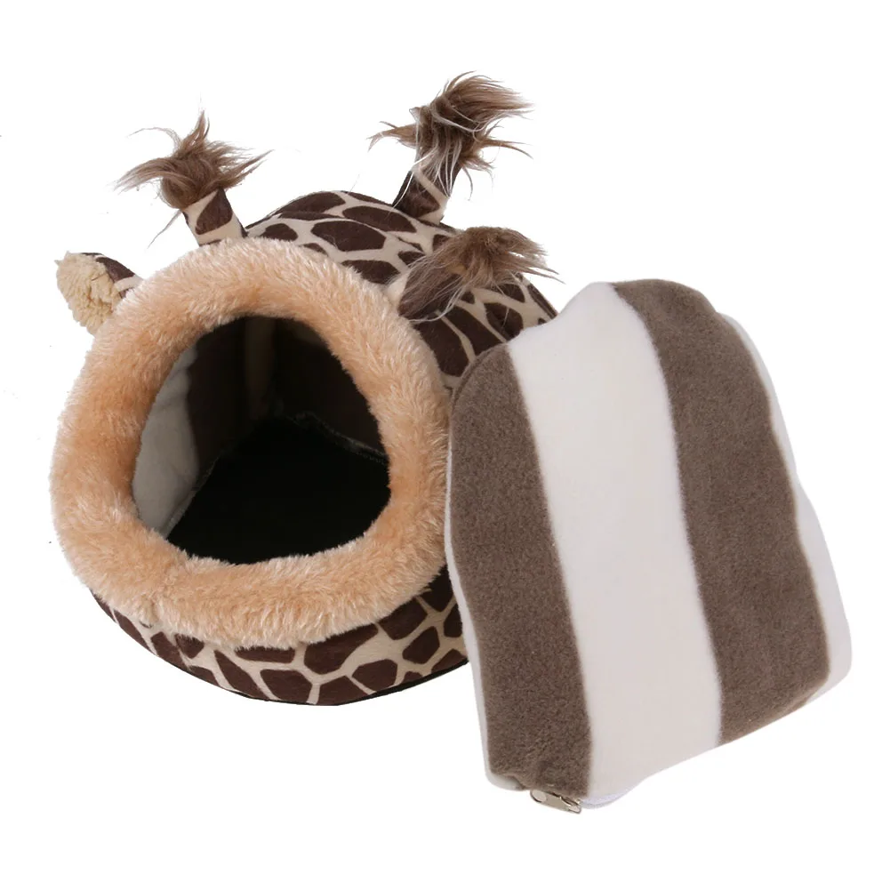 

Hamster Cage Guinea Pig House Chinchillas Squirrel Bed Nest Cavy Mini Animals Hamster Accessories Pink Leopard