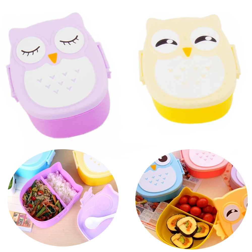 Сова Ланч бокс контейнер для хранения портативный детский Студенческая коробка