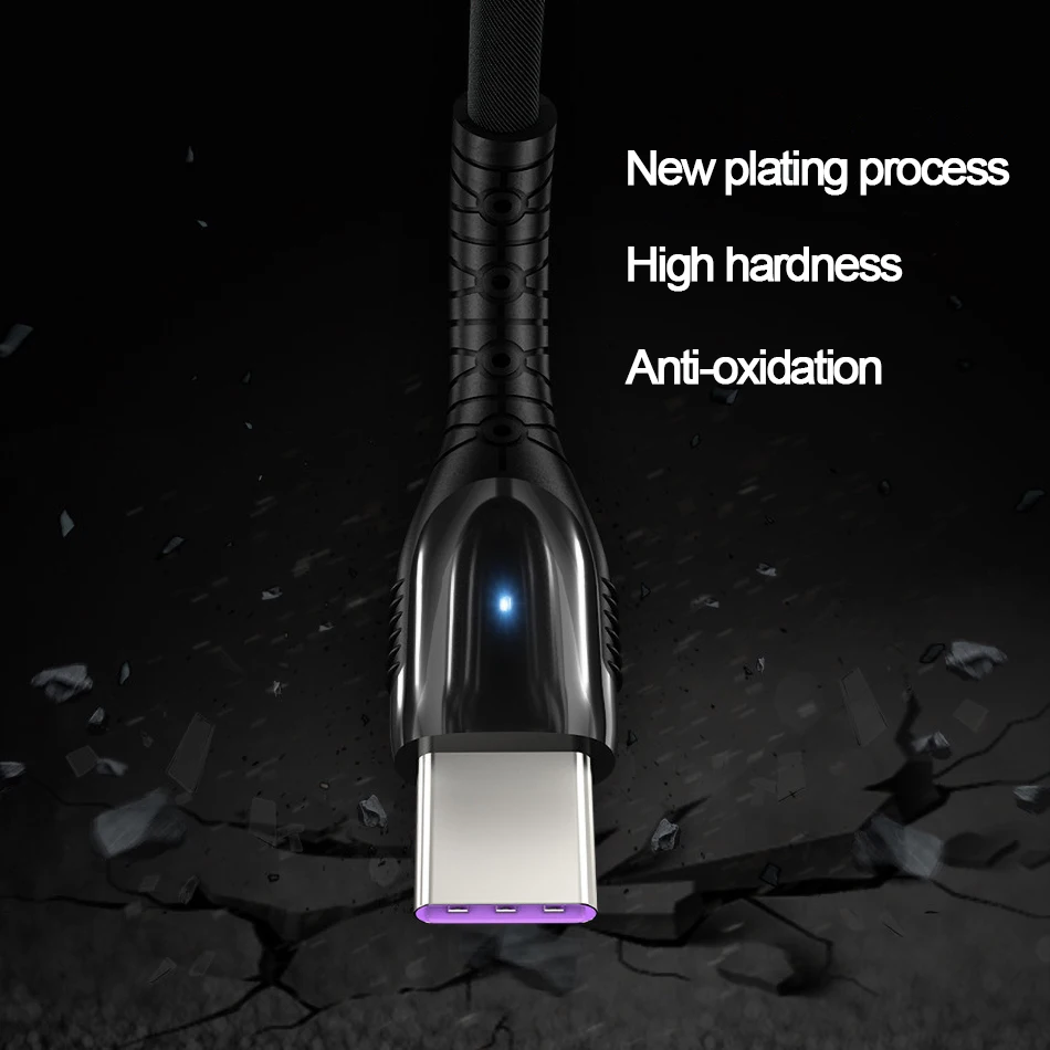 5А usb type C кабель для huawei P20 P30 Pro samsung S9 Redmi Note 7 Мобильный телефон USBC 3,1 кабель для быстрой зарядки type-C
