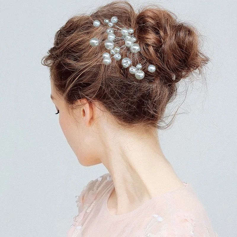 Хрустальный жемчужный гребень для волос Свадебные украшения заколки ювелирные