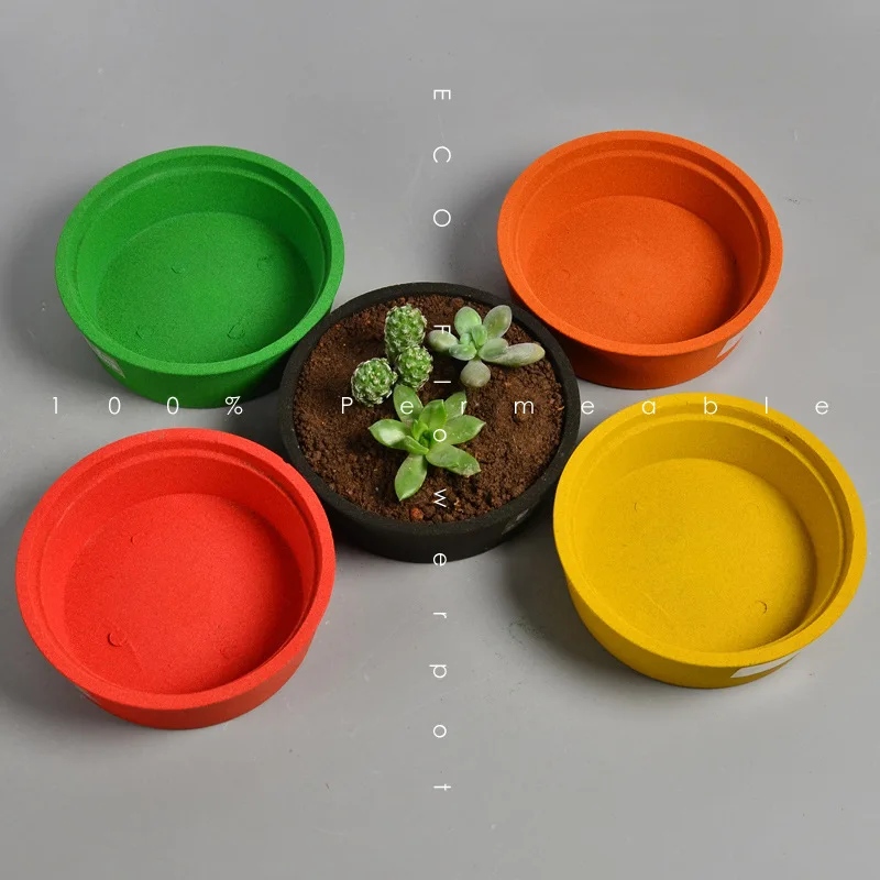 Керамический круглый цветочный горшок терракотовый Детский домашний офис De Cor