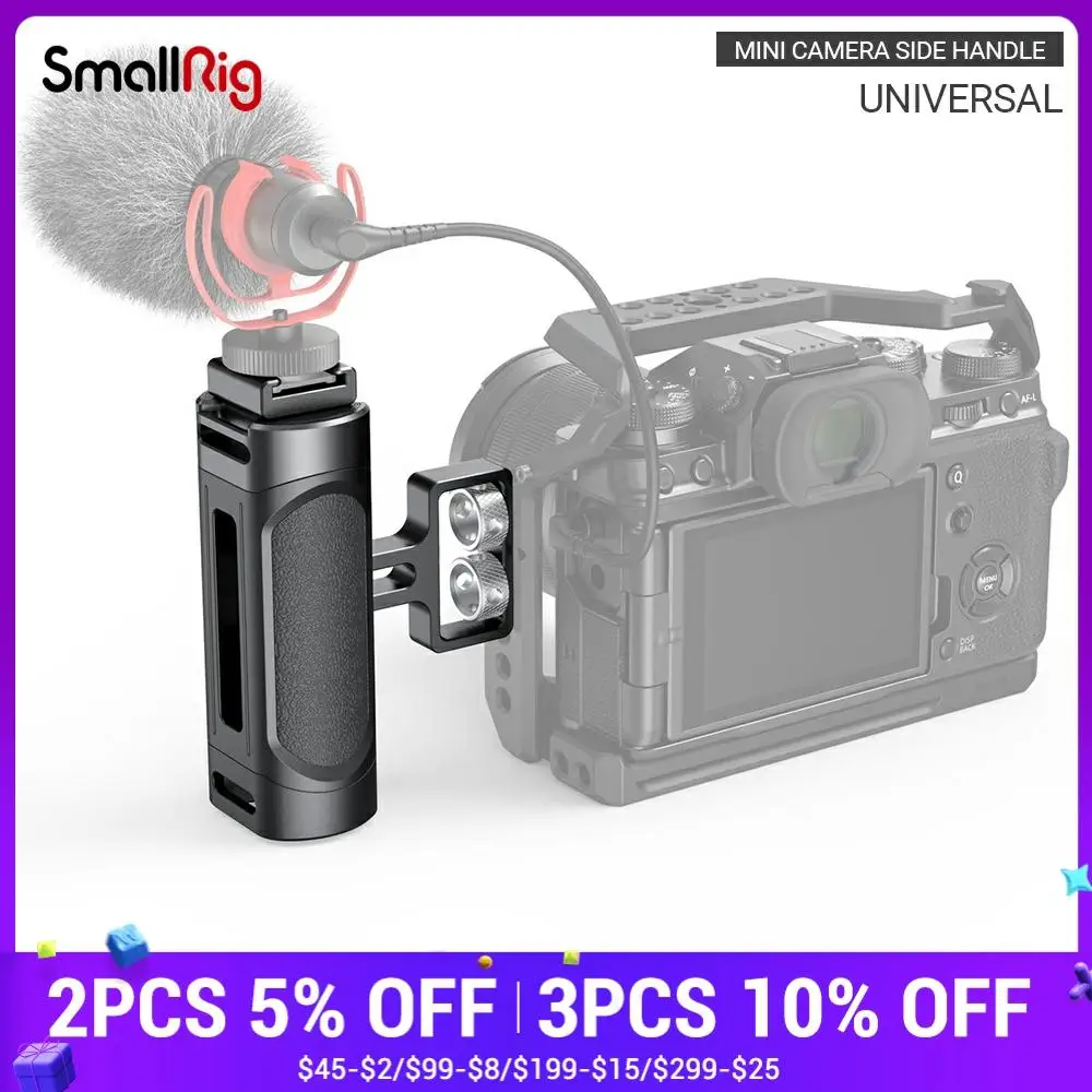 Боковая мини ручка SmallRig для универсальной камеры с двумя отверстиями резьбы 1/4