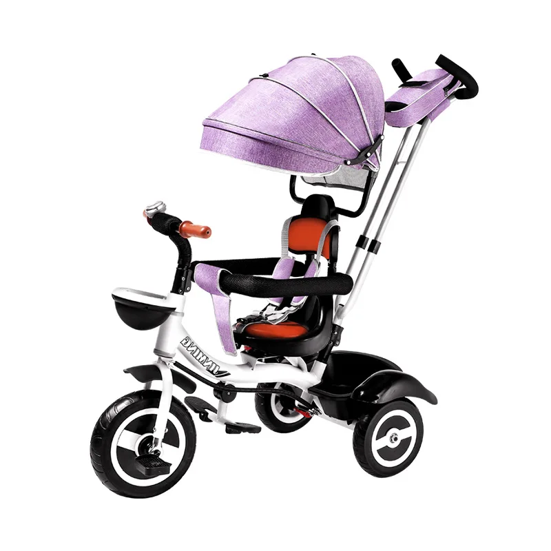 Children's Tricycle Folding and Lying 1-3-6 Years Old Children's Bicycle Baby Stroller Baby Bicycle  Tricicle for Kids