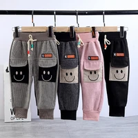 big pocket tooling childrens pants spring and autumn new style 2021 boys and girls trendy casual sports pants