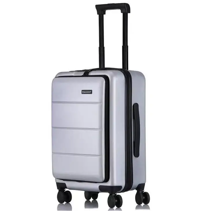 silver Travel tale 2" дюймов ABS PC масштабных дорожных чемоданов, koffers тележки жесткий диск для ноутбука сбоку чемодан на колесиках - Цвет: silver
