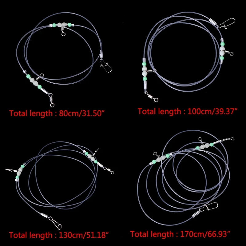 

1 Group Fishing Tackle Line Swivels Night Luminous Beads Pins Rolling Connector
