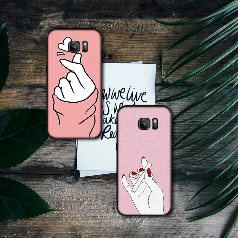 Сексуальные губы красный лак для ногтей Мягкий силиконовый чехол телефона Samsung