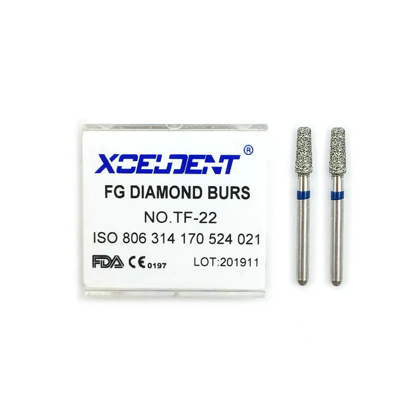 10 шт алмазные стоматологические боры сверла с коническим отверстием