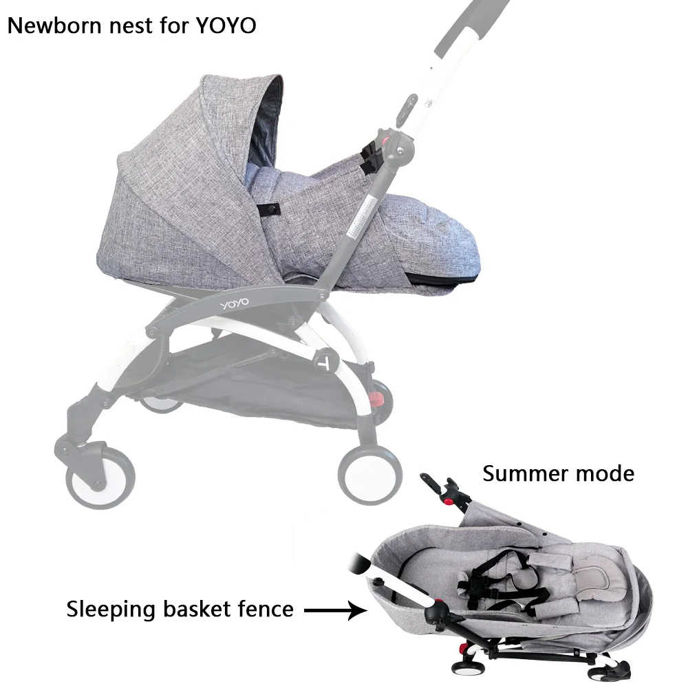 

Baby Stroller Birth Nest Newborn Sleeping Bag Stroller Accessories For Babyzen YOYO+ Yoya Babytime Carriages Winter Basket