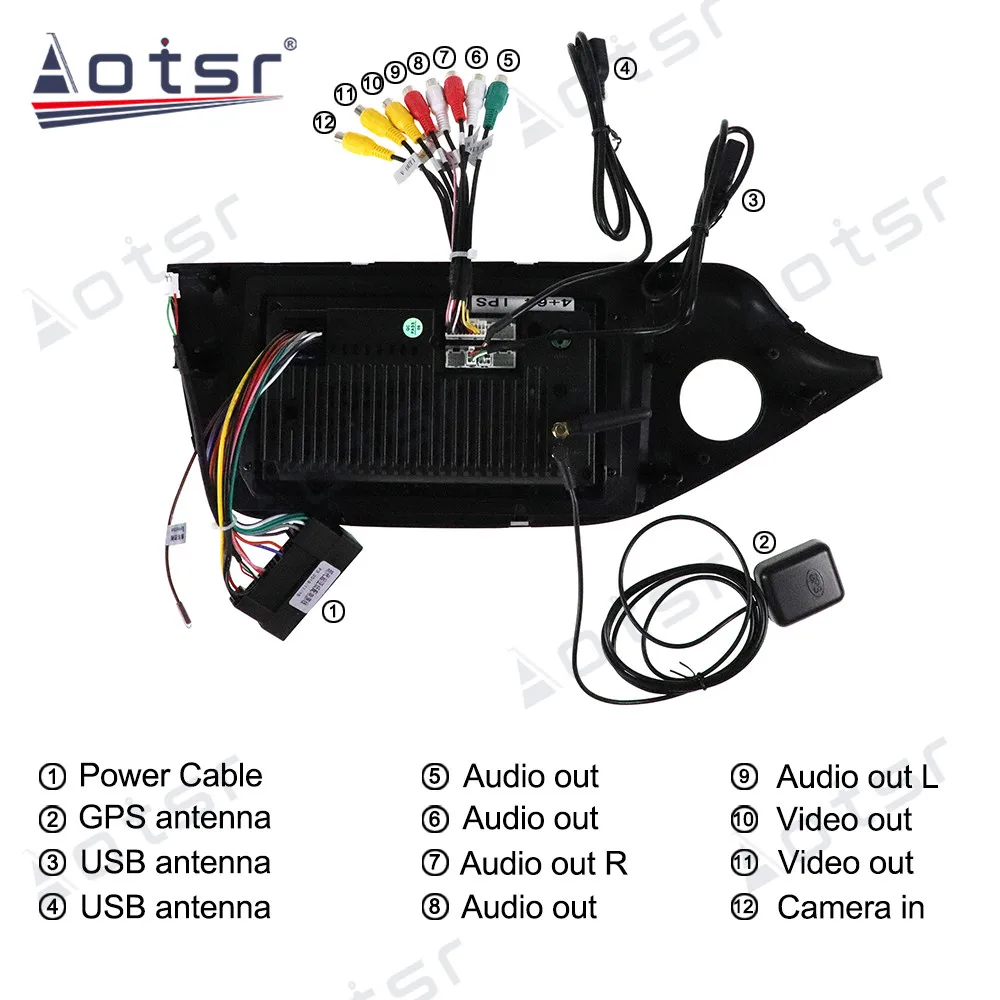 

Aotsr Android 9.0 4+64G Car Radio Player GPS Navigation DSP For KIA CEED 2012 - 2016 Car Auto Stereo Video HD Multimedia Player