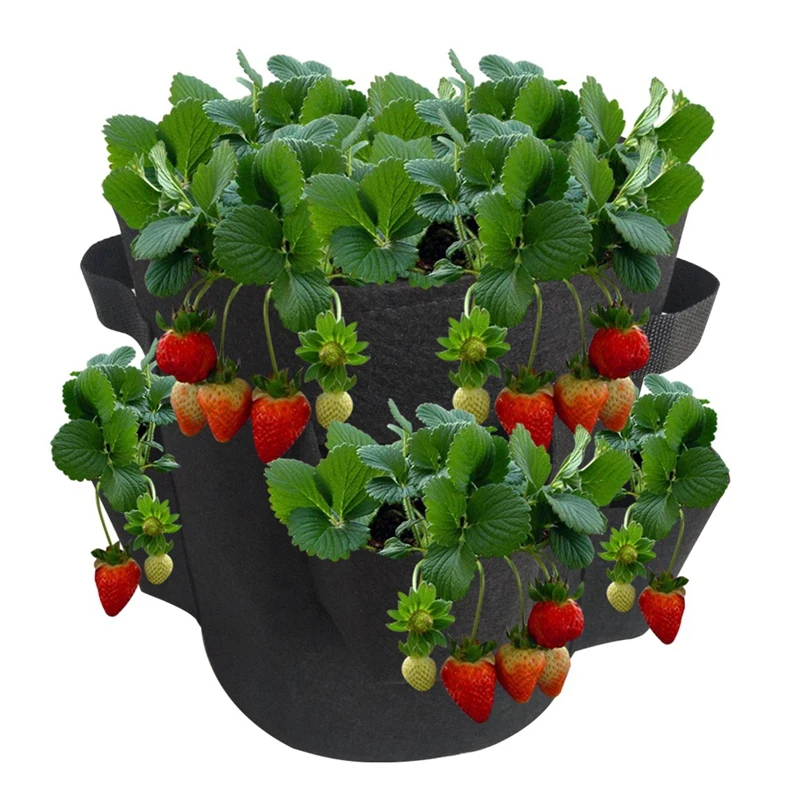 Мешки для выращивания клубники 5 галлонов сумка посадки уличная мешки цветов |