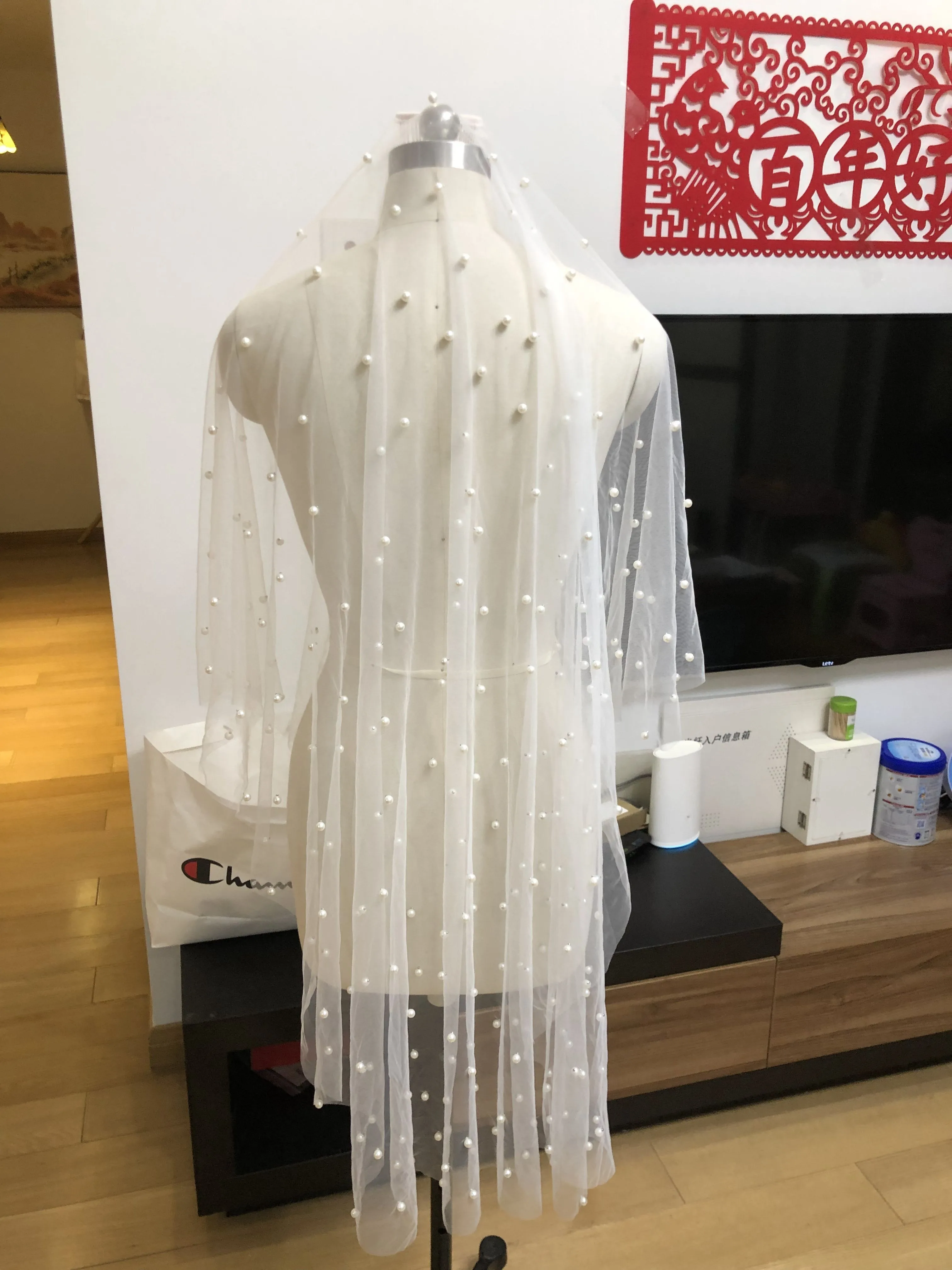 Горячая Распродажа белая/слоновая кость длиной 1 2 м свадебная Фата с расческой