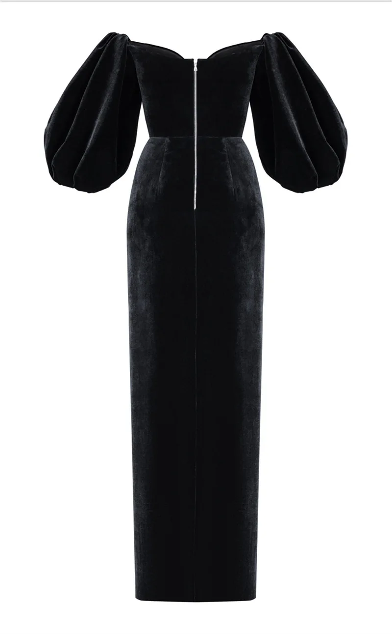 

Celebrity Party Dress Top Quality Fashion Puff Sleeve Long Sexy Dresses Ngiht CLub Women Dress