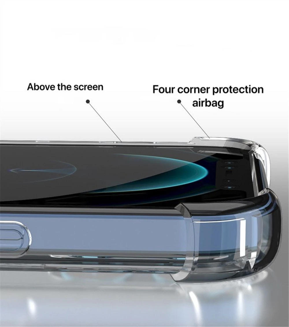 Mit Metallring Transparente Handyhülle für iPhone 18 17 16 15 14 12 11 13 Pro Max XS XR X Mini 8 7 Plus Weiche Silikon-Rückabdeckung – Detail 4