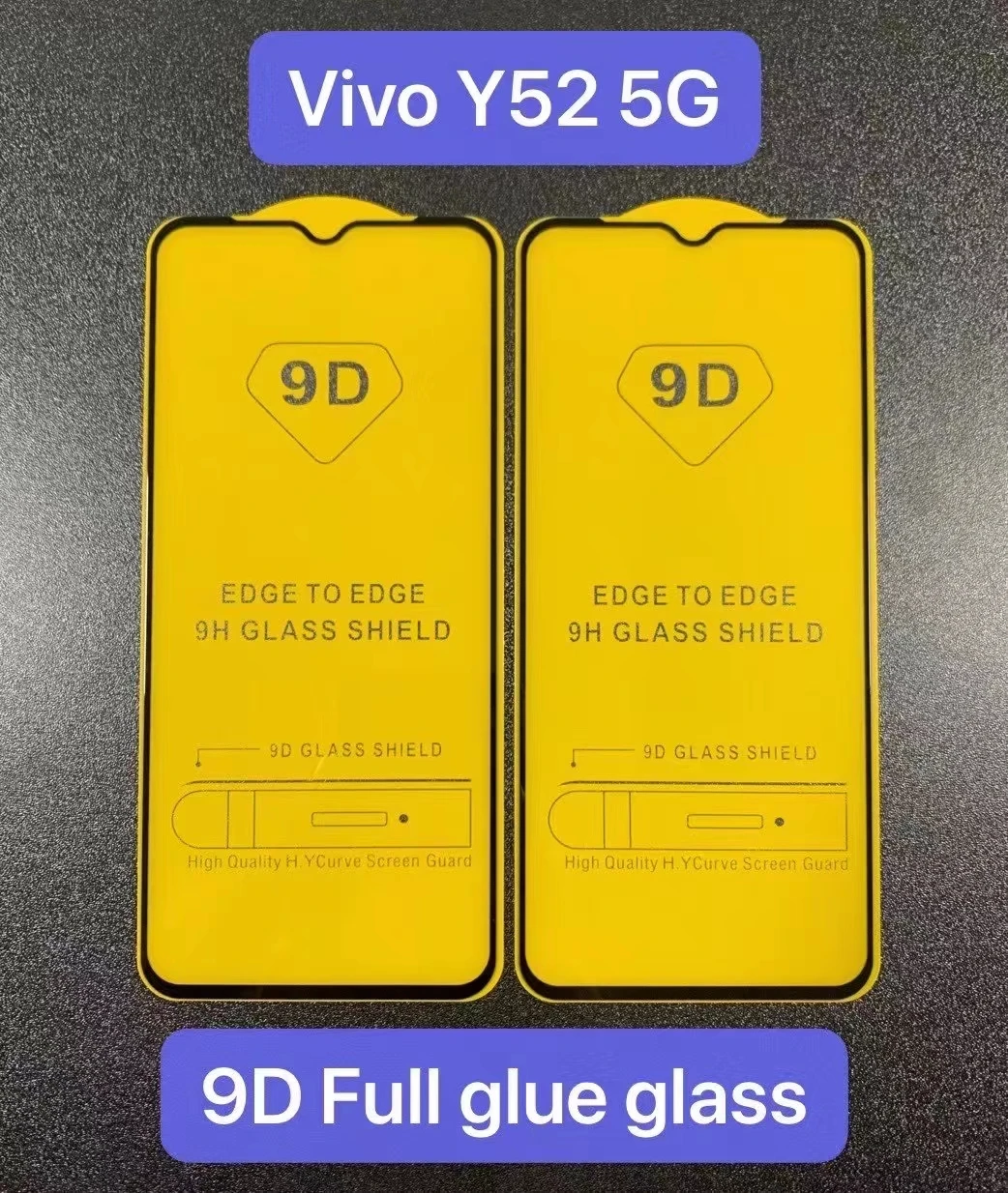 

9D Full Glue Cover Tempered Glass for VIVO Y52 5G Full Cover Screen Protector for VIVO Y52 5G Glass film