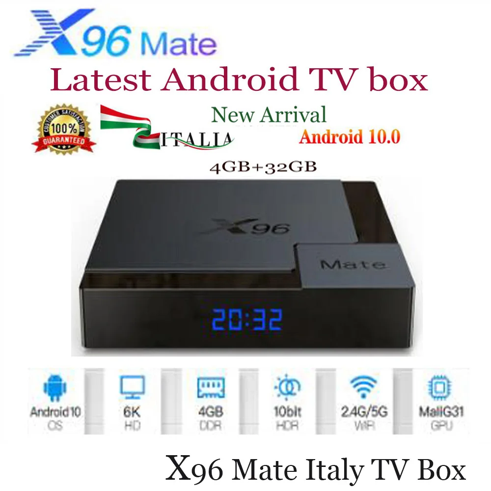 ТВ-приставка X96 Mate с поддержкой Android 10 0 4 Гб ОЗУ 32 ПЗУ четырехъядерный Allwinner H616 100 м 5G