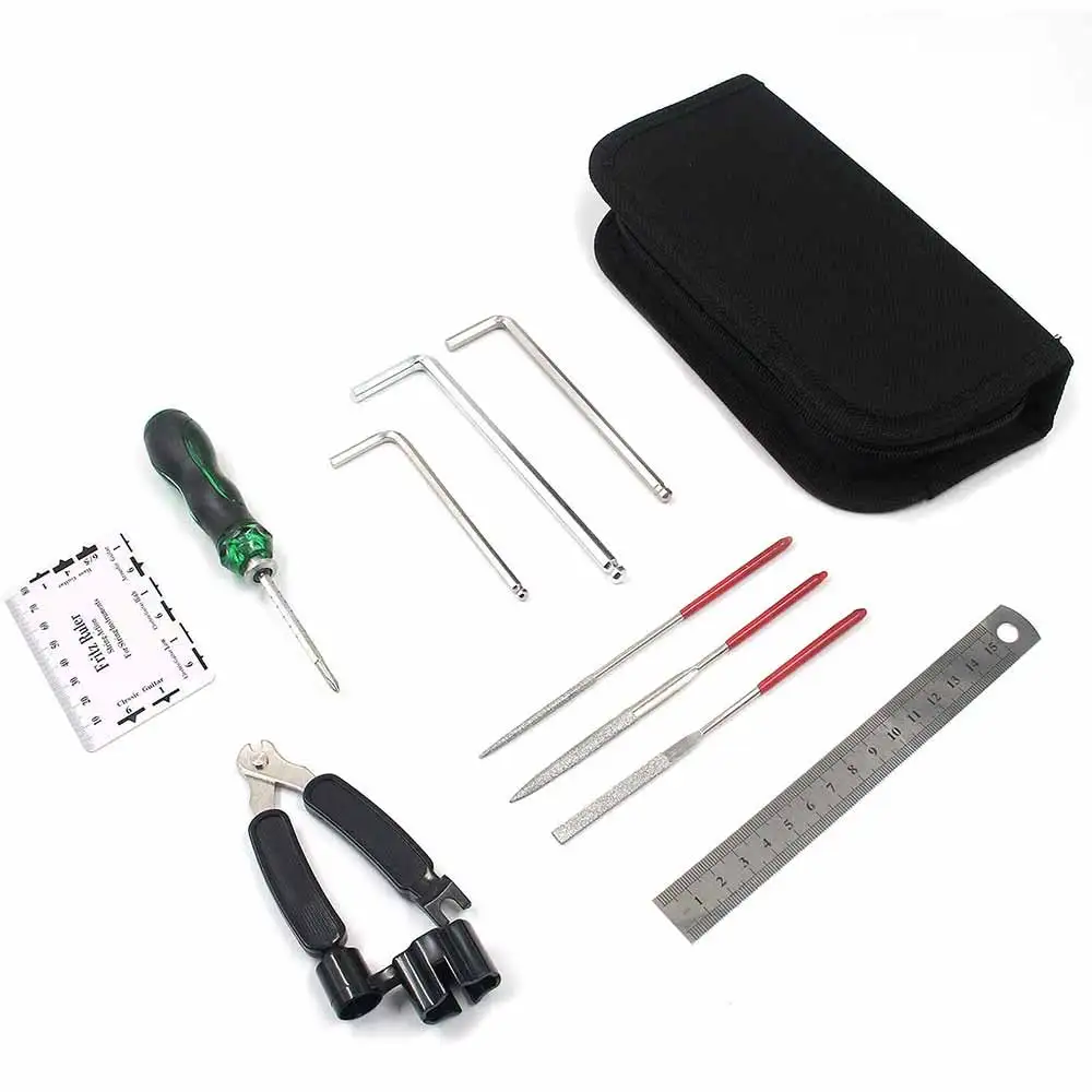 

Guitar Repairing Maintenance Tool String Organizer String Ruler Gauge Measuring Hex Wrench for Electric Guitar Ukulele Bass