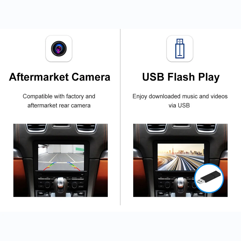 구매 무선 애플 카플레이 안드로이드 자동 미러링크 인터페이스 박스, 포르쉐 911 991 Cayenne Macan Panamera Bosxter Cayman 2010-2018