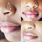 Серьги-клипсы для имитации пирсинга носа, кольцо-обруч для имитации завитка ушной раковины, ноздри, 1 шт.