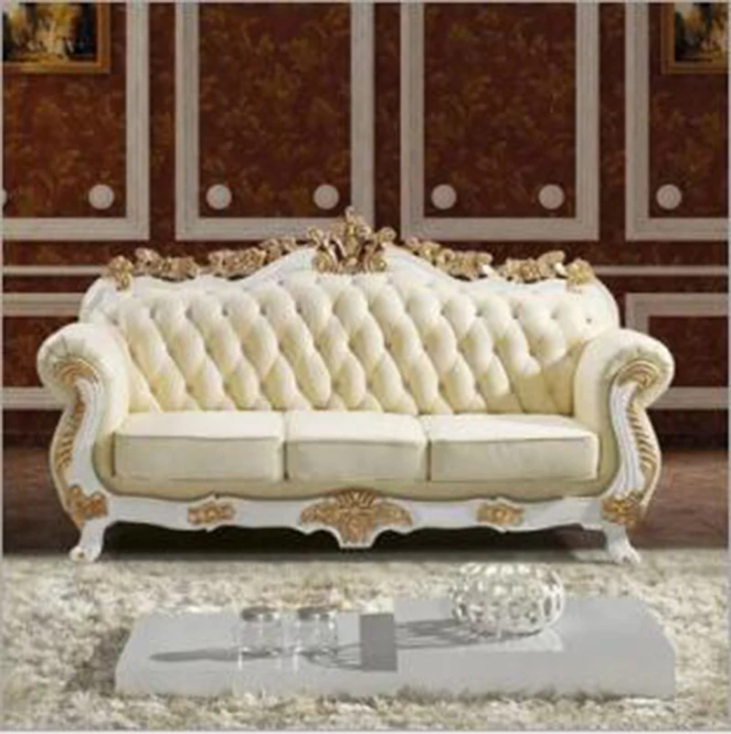 Высококачественный европейский античный диван для гостиной комплект мебели из