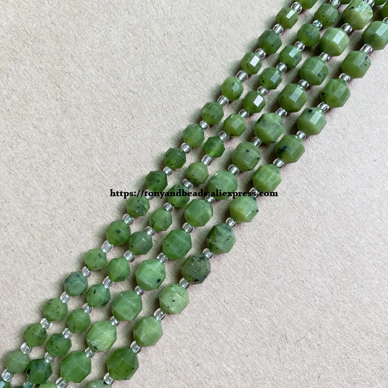 

Semi-precious Stone American Football Faceted AA Quality Canada Jade 7" Round Loose Beads 6 8 10 mm