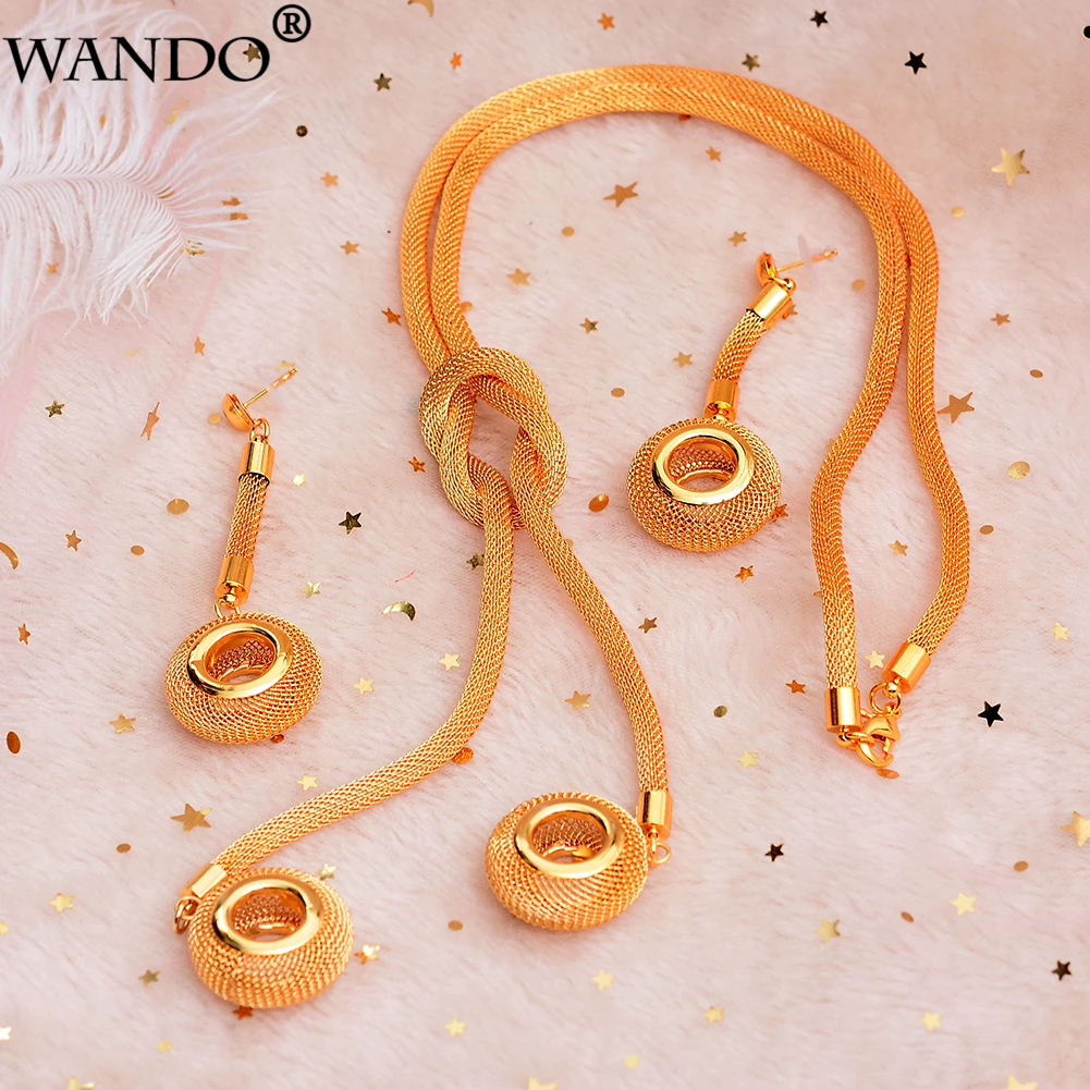 WANDO золотые бусины эфиопские Женские Ювелирные наборы африканские свадебные
