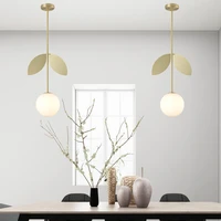 glass ball pendant lamp indoor lightings nordic modern art decor glass sprout lamp living room bedroom hanging lamp