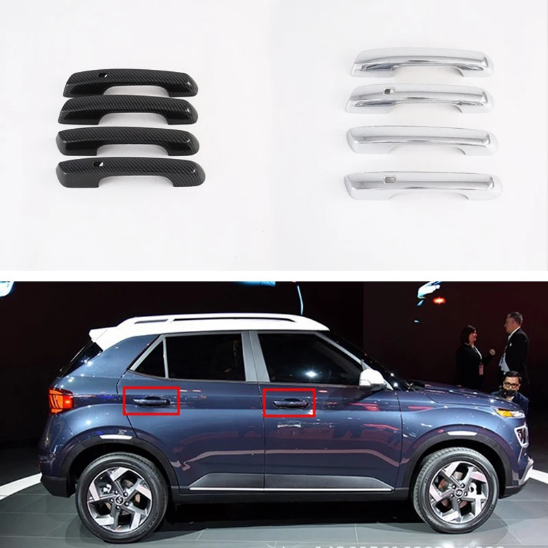 

4 шт., накладки на дверную ручку автомобиля для Hyundai Venue 2019 2020