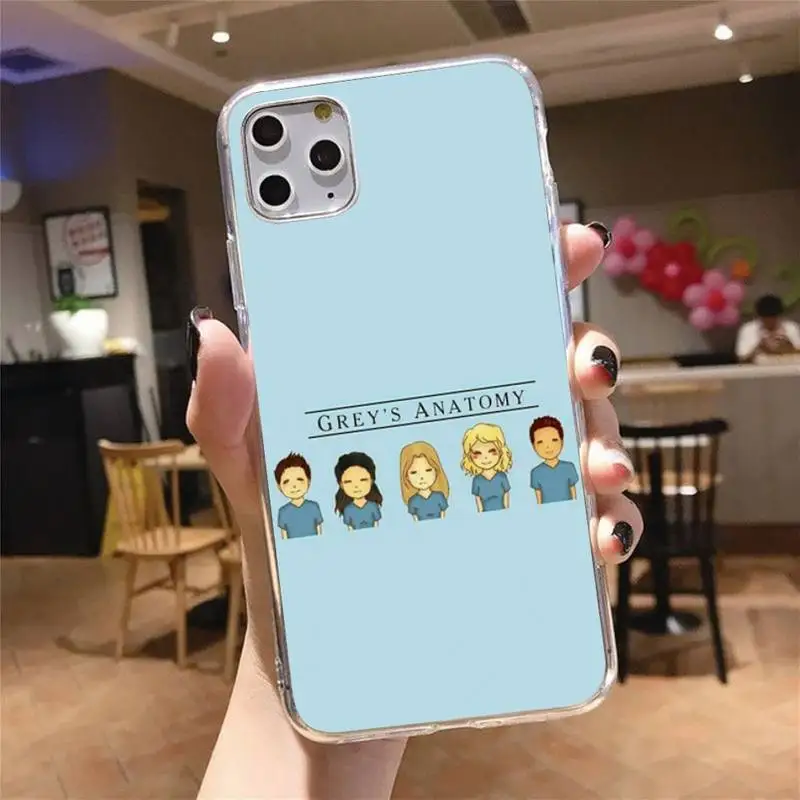 

grey's anatomy Phone Case Transparent for iPhone 6 7 8 11 12 s mini pro X XS XR MAX Plus cover funda shell
