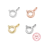 Застежки круглые из серебра 925 пробы, 5 мм, 6 шт.