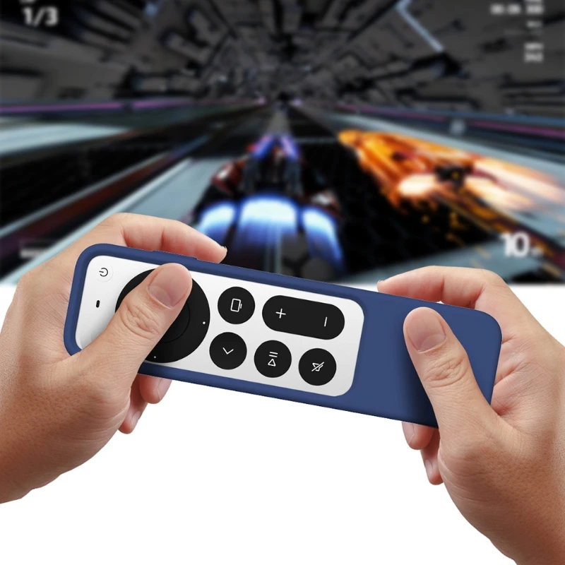 

Remote Control Cover Case Silicone Silky-Soft Anti-Slip Shockproof Full Body Protective Case for TV 4K Siri Remote