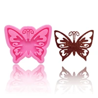 2020 new diy shiny butterfly shape mirror epoxy keychain mold handmade jewelry pendant tool fudge chocolate silicone mold86 5cm