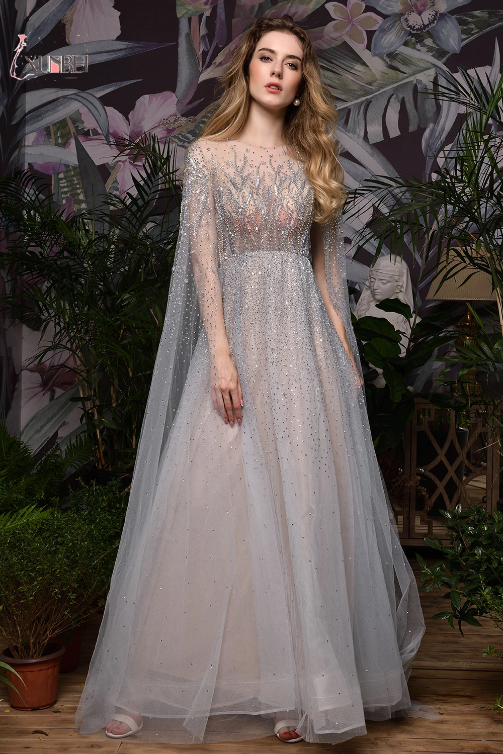 

Хит продаж, новые длинные вечерние платья с круглым вырезом, на молнии, вечерние платья, реальные фотографии, Vestidos Elegantes Vestidos De Noche