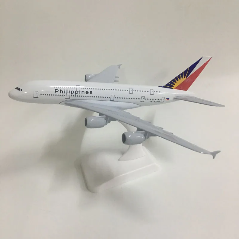 

JASON TUTU 20cm Philippines Airbus A380 Plane Model Airplane Model Aircraft Model 1:300 Diecast Metal planes toys Gift Collect