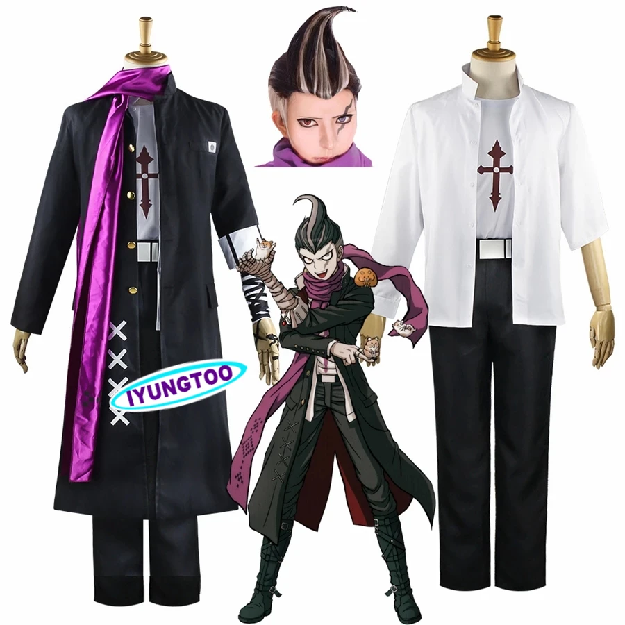 

Anime Danganronpa Goodbye Despair Gundham Tanaka Cosplay Costume Jacket Coat Sarf Uniform Wig Cloth Set For Men Women Halloween