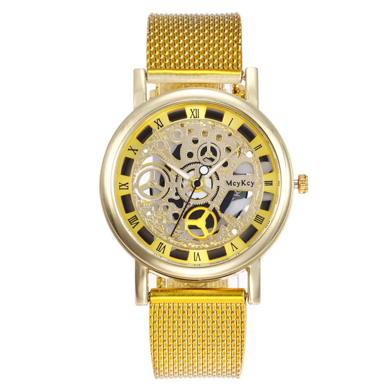 Новые модные мужские часы пластиковые с имитацией сетки полые механические