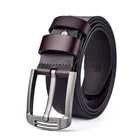 Мужские ремни из натуральной кожи, высококачественные черные ремни со штырьками, повседневные ремни из коровьей кожи, деловой ремень, ковбойский пояс