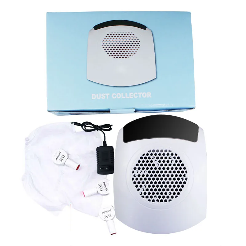 

80W Professional Nail Dust Suction Fan Collector With 1 Dust Bags Nail Art Equipment Nail Salon Tools Leather Vacuum Cleaner