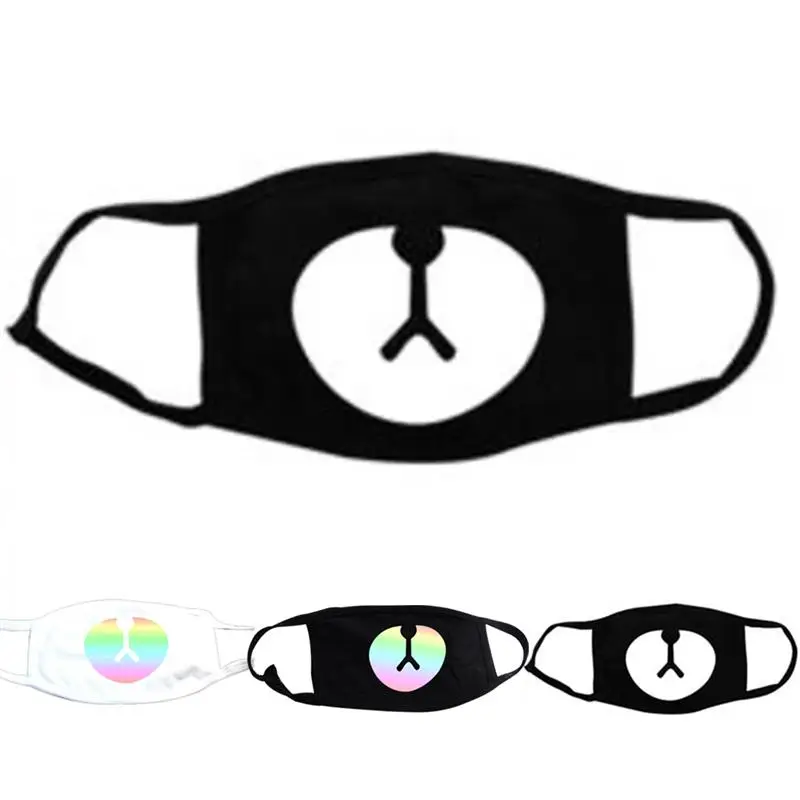 Симпатичная аниме маска для рта унисекс с мультяшным медведем кавайная