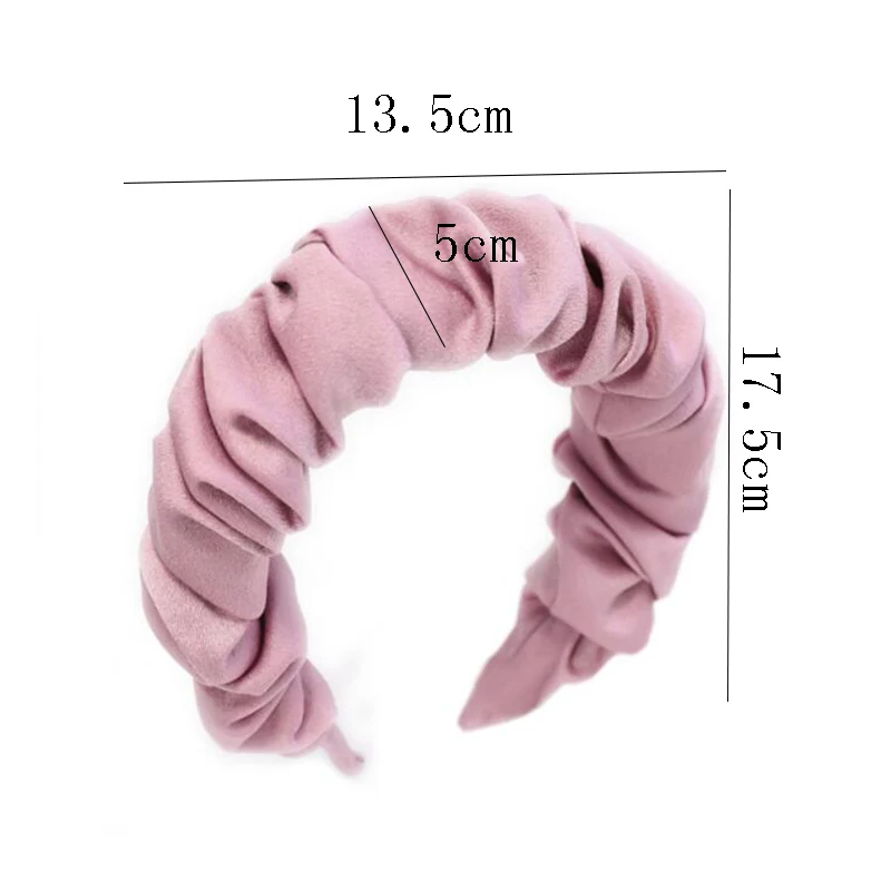 

Fashion hair accessories wrinkled headband women candy solid color wide-brim knotted face wash hairband headbands girl hair band