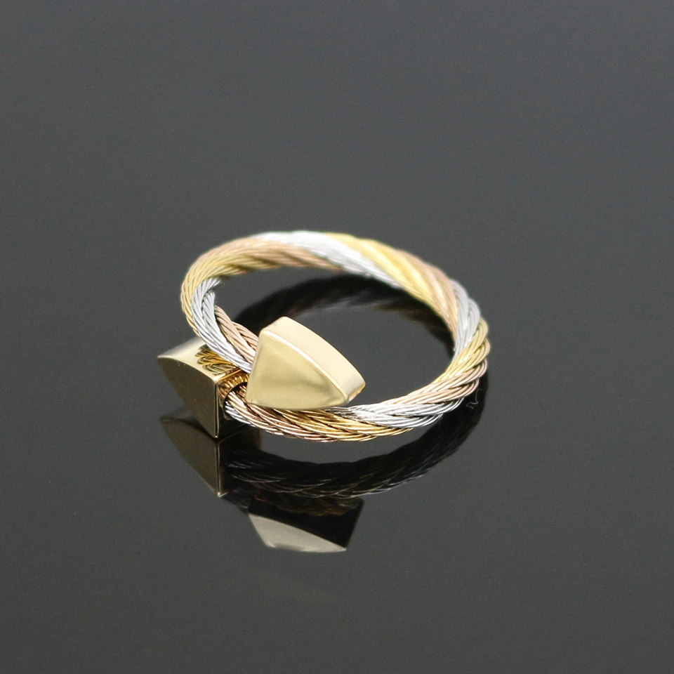 

High Quality Women Fashion Bracelet Ring Stainless Steel Wire Charm Bracelets & Bangles For Women Wedding Jewelry