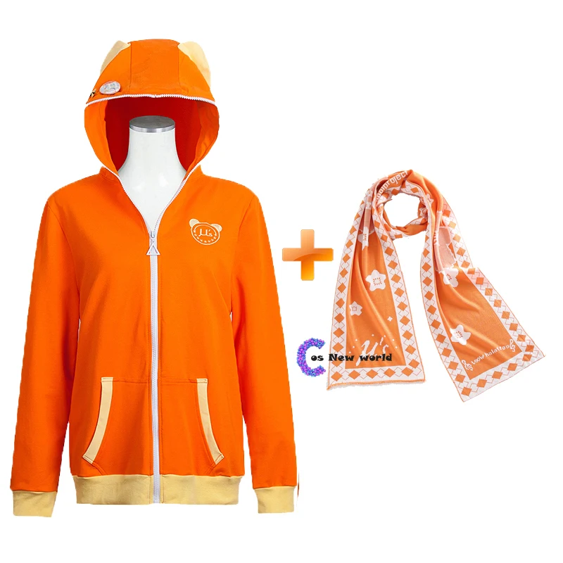 

Куртка для косплея Love Live, Хонока, Косака, для девочек, оранжевая толстовка, шарф, аниме, кошка, косплей, костюм на Хэллоуин, карнавальное повседневное пальто